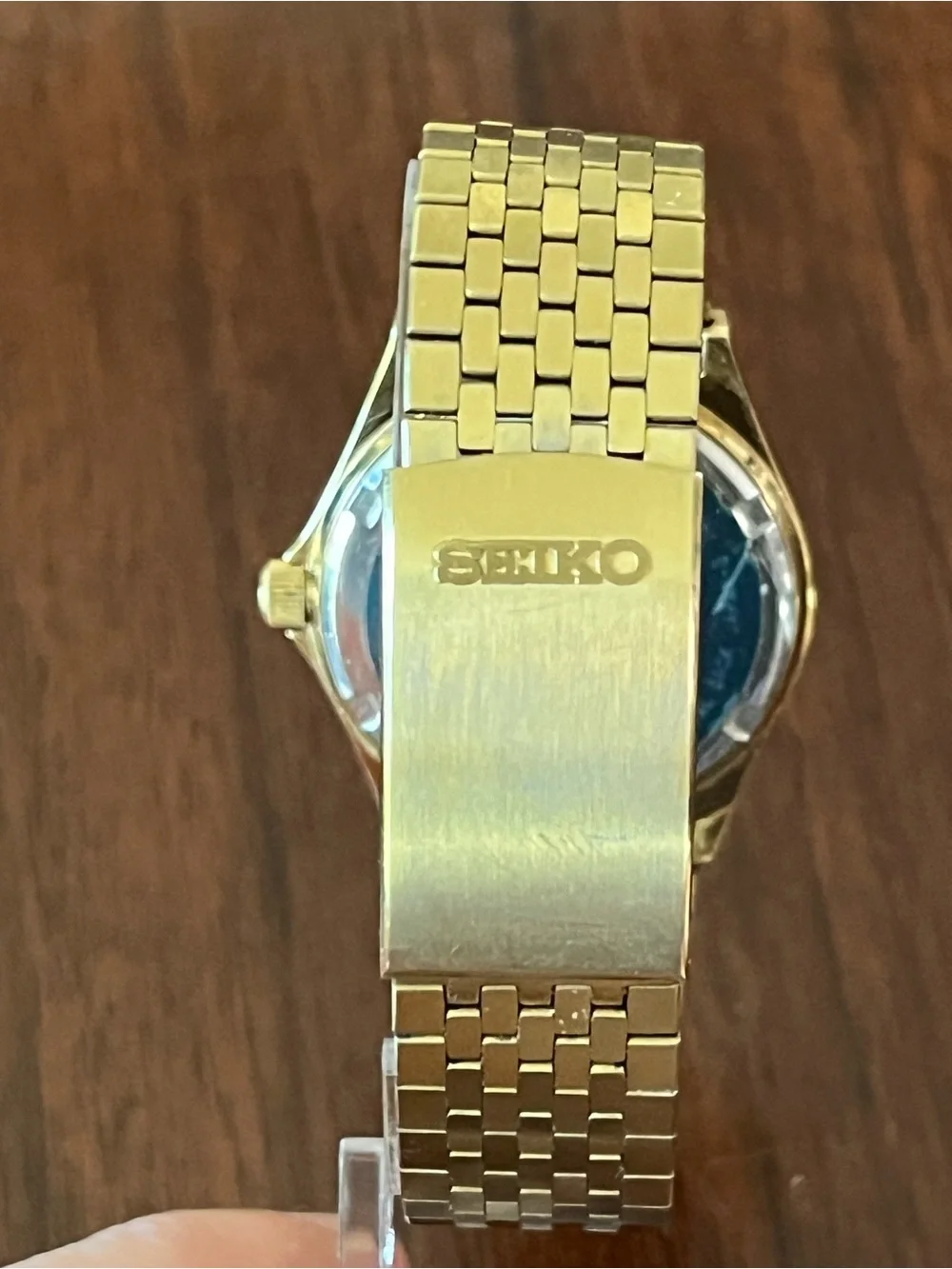Vintage [N Mint] SEIKO Chronos 7433-7010 Gold Day Date Men's Quartz Watch 6.5”